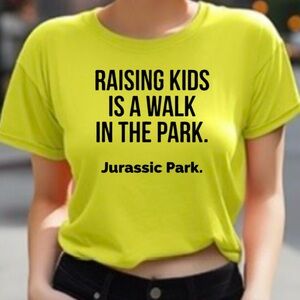 Raising Kids graphic adult tee shirt